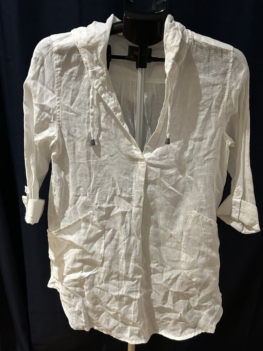 Forcynthia Beachwear Linen Cover-Up size M